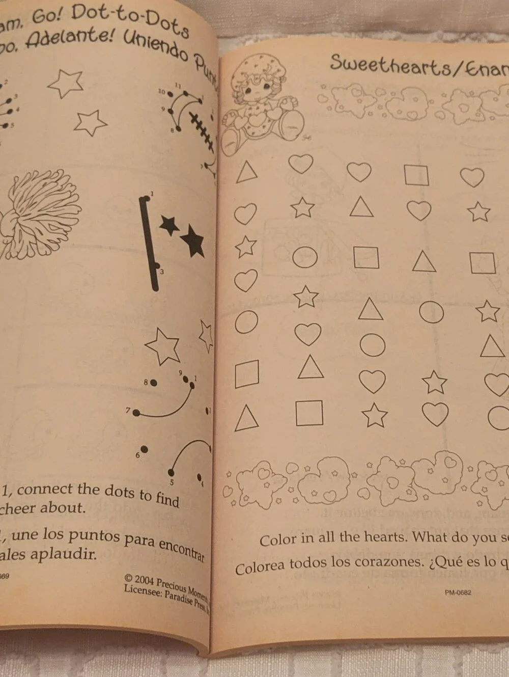 Set of two Vintage Precious Moments Coloring Books from 2004 New/Old Stock